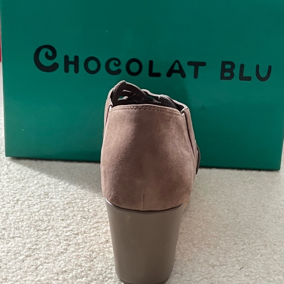Chocolat Blu Taupe Suede Wedge Heels (Worn Once) - Picture 6 of 9